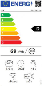 ECG EWF-1472 DD elöltöltős mosógép fehér